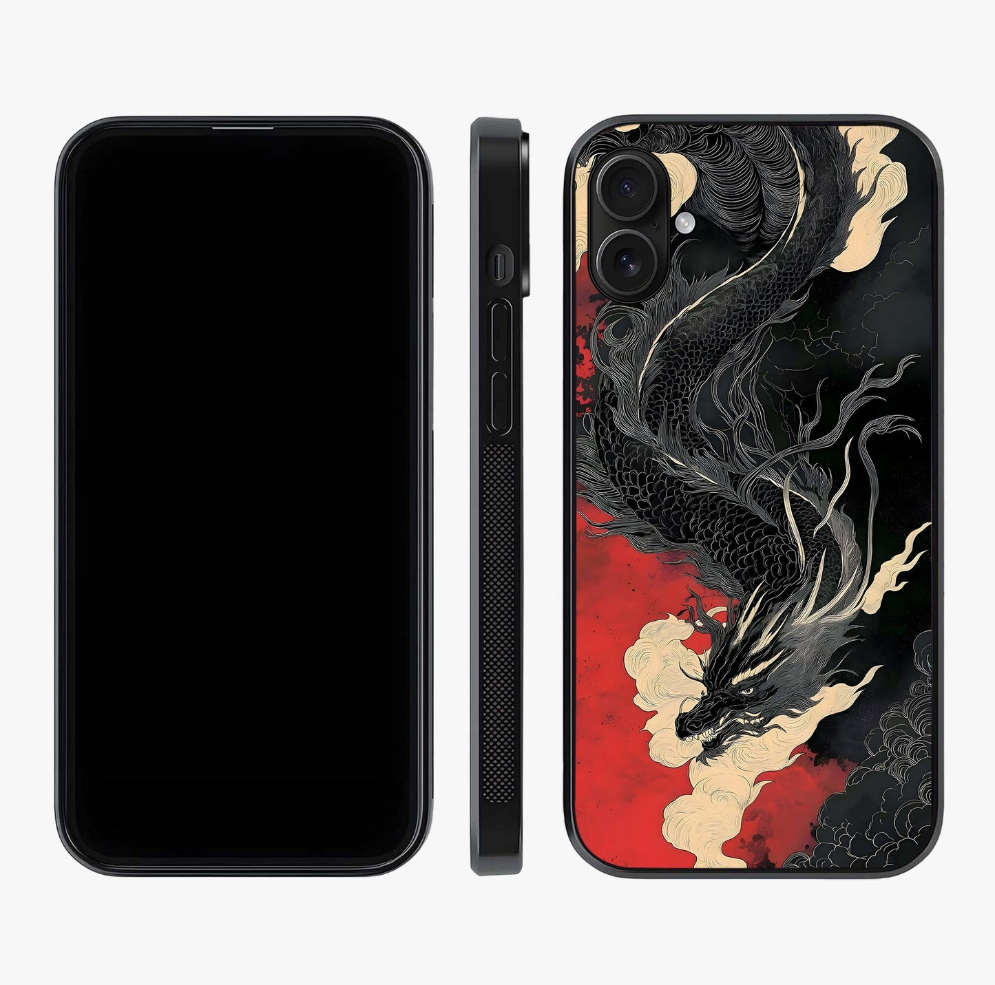 Shadow Dragon Fury Glass Case displayed upright for full design visibility and premium finish.