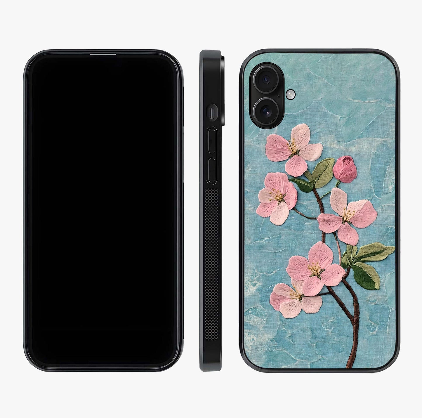 Threaded Blossom Breeze Glass Case displayed upright for full design visibility and premium finish.