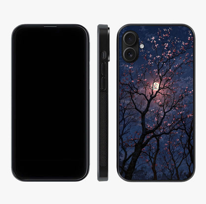 Twilight Sakura Serenade Glass Case displayed upright for full design visibility and premium finish.