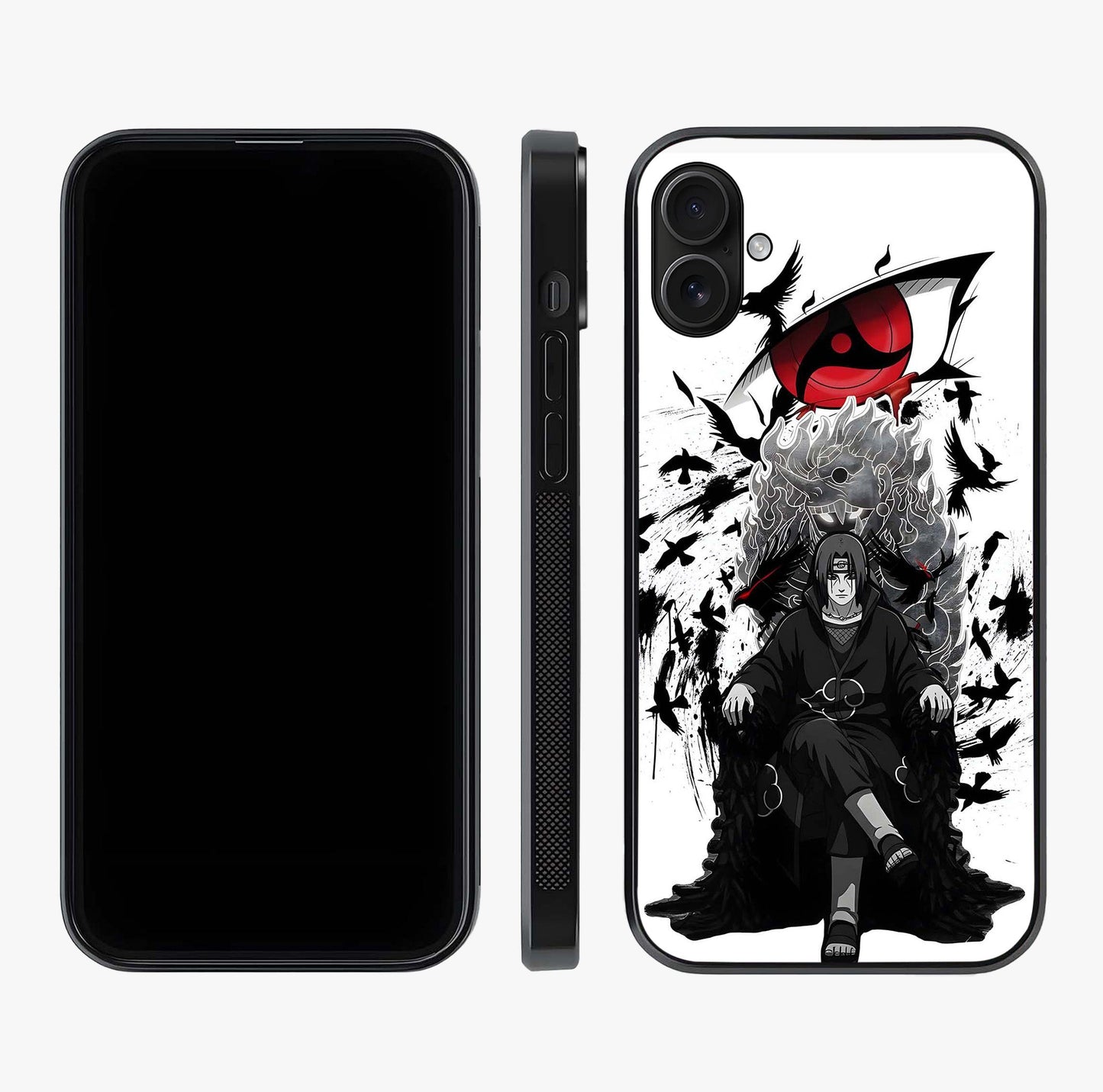 Uchiha Shadow Throne Glass Case displayed upright for full design visibility and premium finish.
