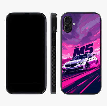Velocity Drift Pulse Glass Case displayed upright for full design visibility and premium finish.