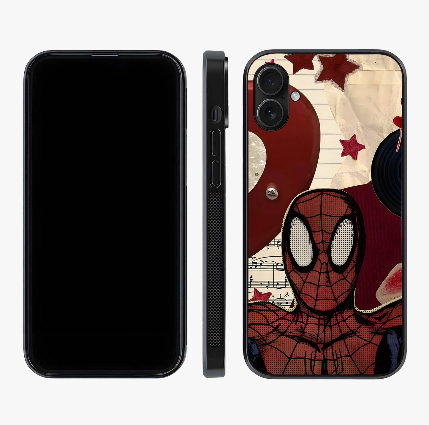 Web Warrior Vibes Glass Case displayed upright for full design visibility and premium finish.