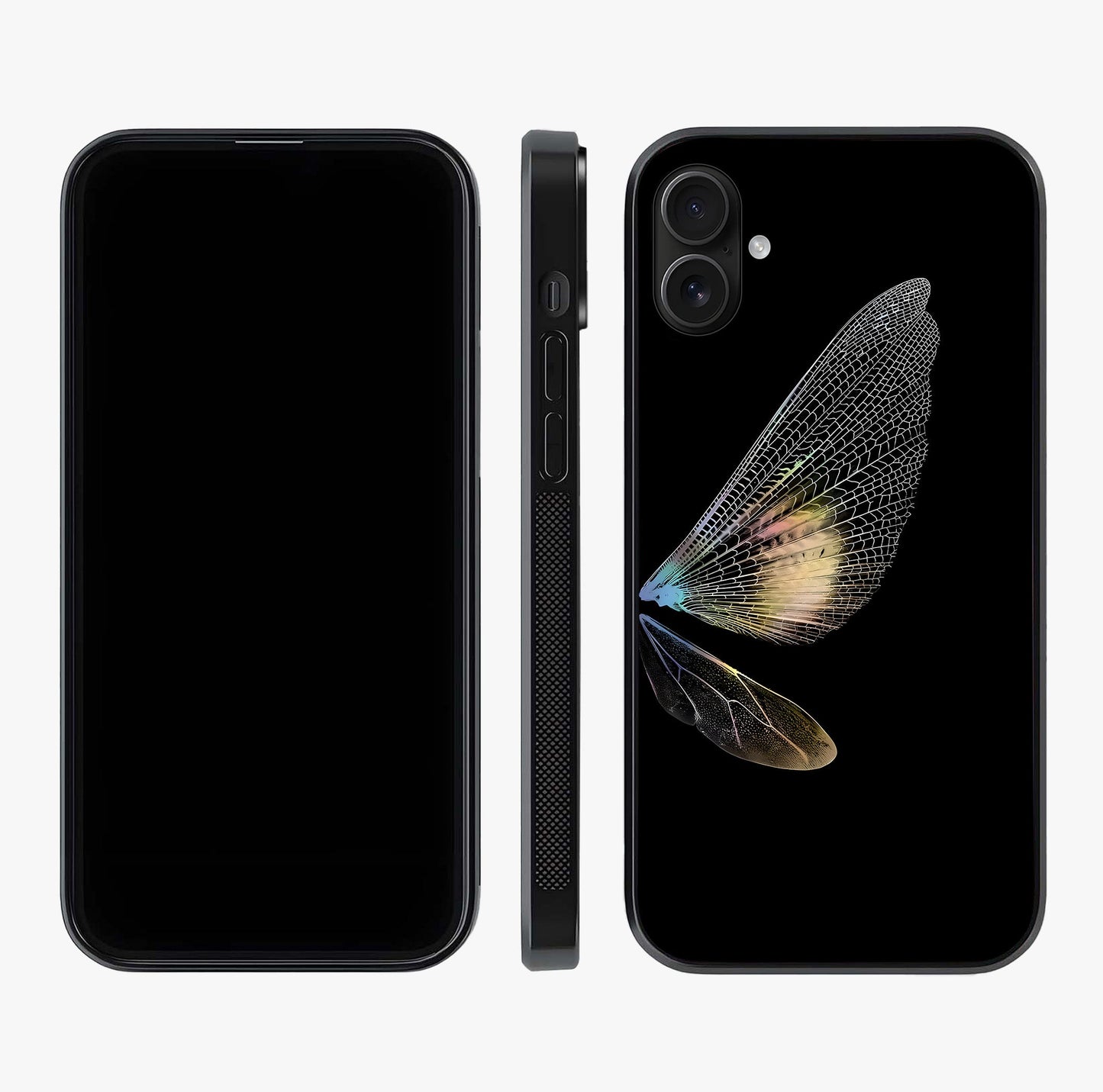 Whispers Of Wings Glass Case displayed upright for full design visibility and premium finish.