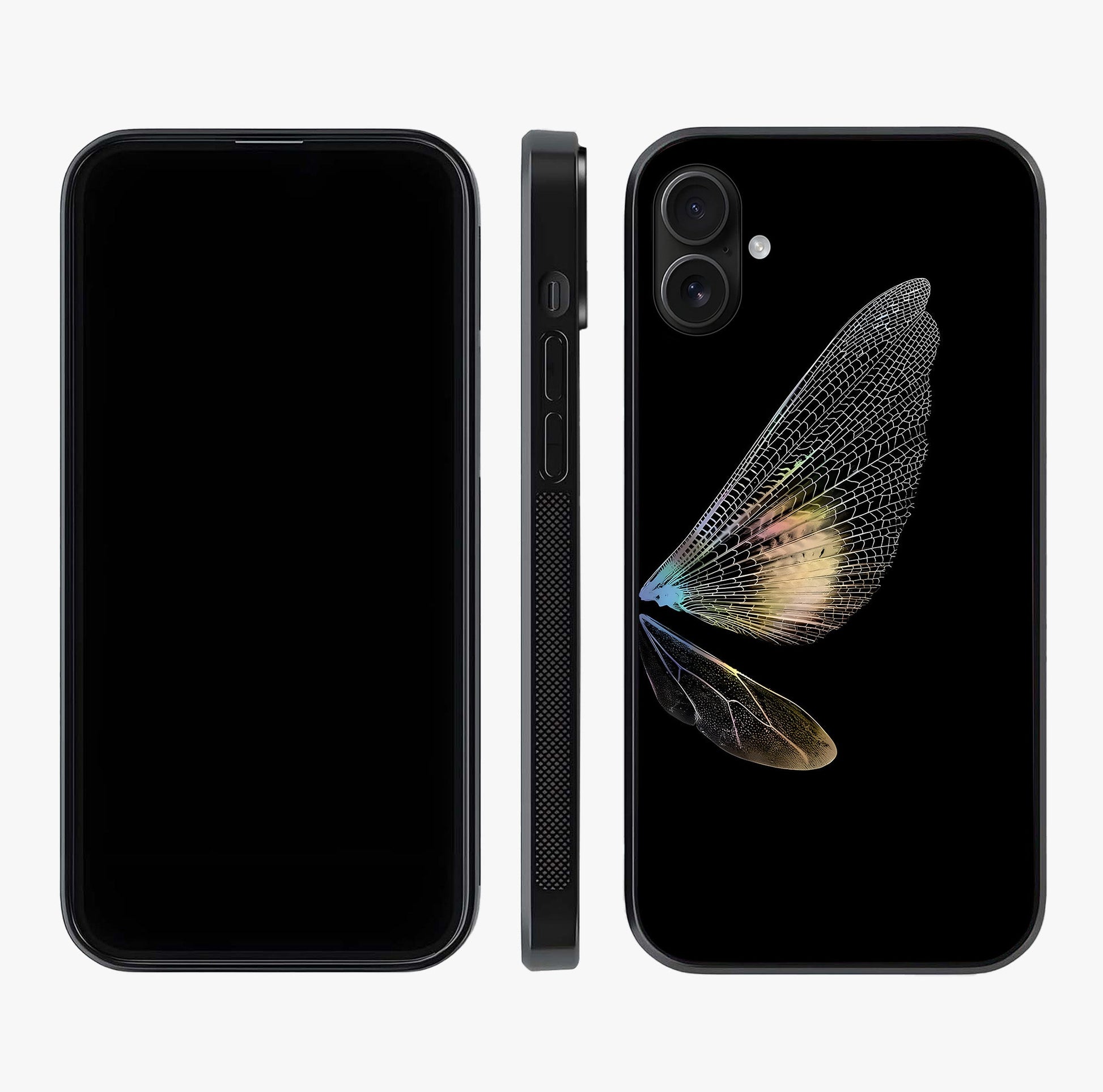 Whispers Of Wings Glass Case displayed upright for full design visibility and premium finish.