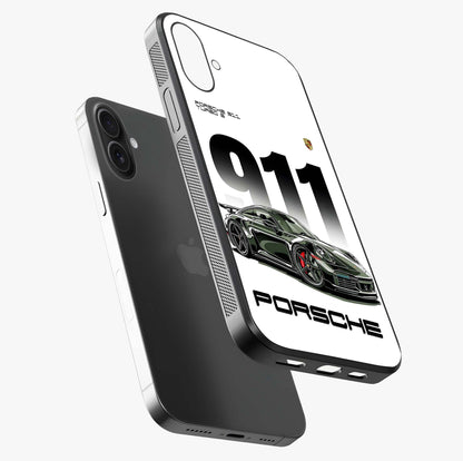 911 Turbo Dominance Glass Case laid diagonally highlighting side profile, edges and glossy glass shine.