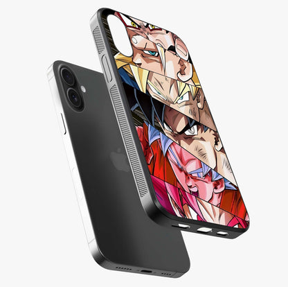 Anime Character Glass Case laid diagonally highlighting side profile, edges and glossy glass shine.