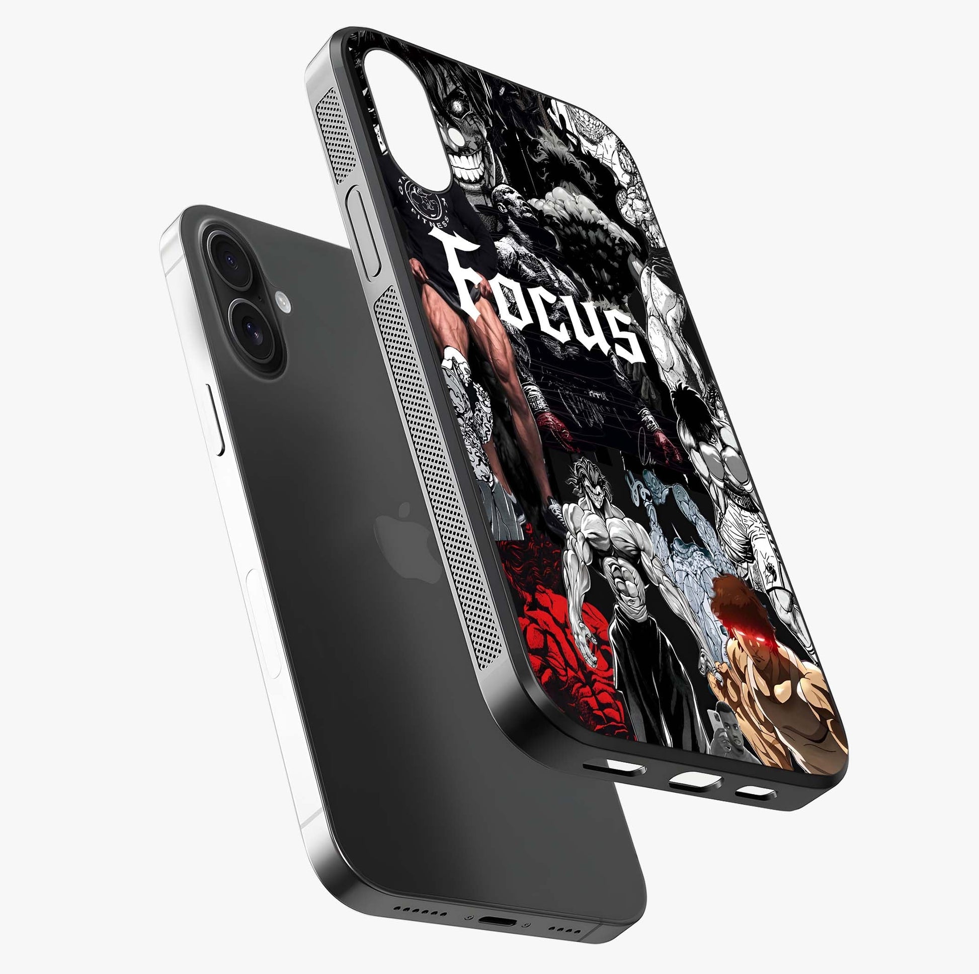 Relentless Power Focus Glass Case laid diagonally highlighting side profile, edges and glossy glass shine.
