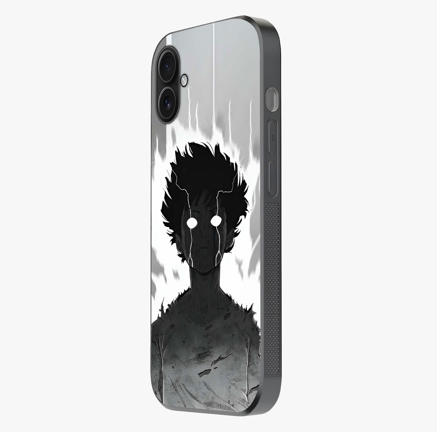 Awakened Inner Rage Glass Case photographed in natural light showing reflective finish and design depth.