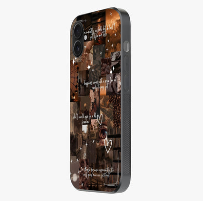Bittersweet Aesthetic Chaos Glass Case photographed in natural light showing reflective finish and design depth.