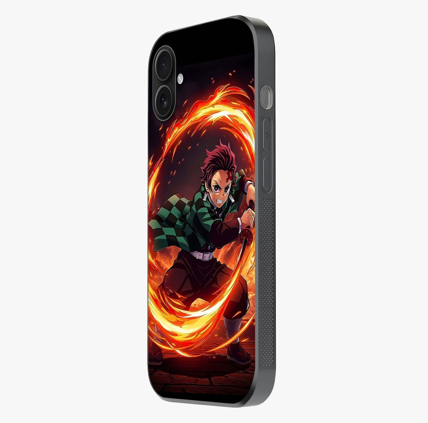 Blazing Sword Resolve Glass Case photographed in natural light showing reflective finish and design depth.