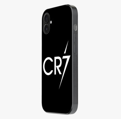 Cr7 Elite Strike Glass Case photographed in natural light showing reflective finish and design depth.