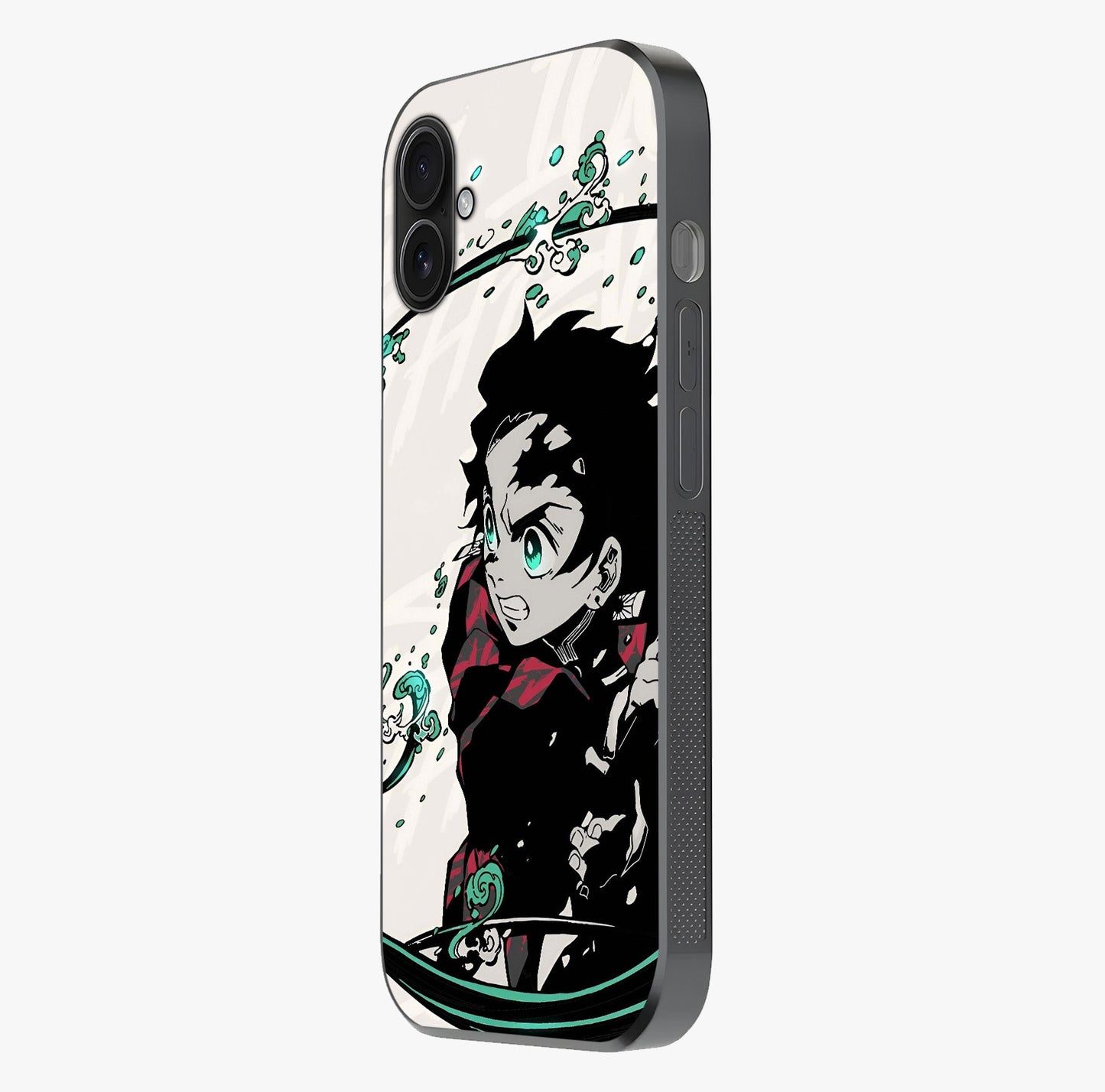 Demon Slayer Glass Case photographed in natural light showing reflective finish and design depth.