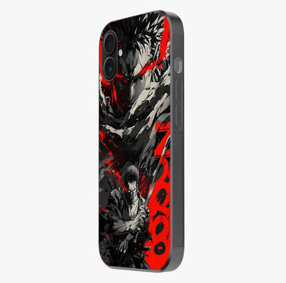 Demon Sword Resolve Glass Case photographed in natural light showing reflective finish and design depth.