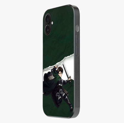 Emerald War Vanguard Glass Case photographed in natural light showing reflective finish and design depth.