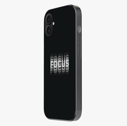 Focus Mode On Glass Case photographed in natural light showing reflective finish and design depth.