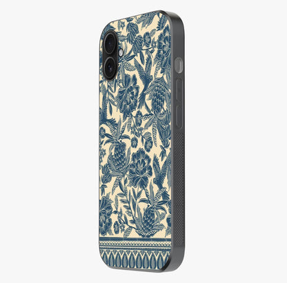 Heirloom Wild Bloom Glass Case photographed in natural light showing reflective finish and design depth.