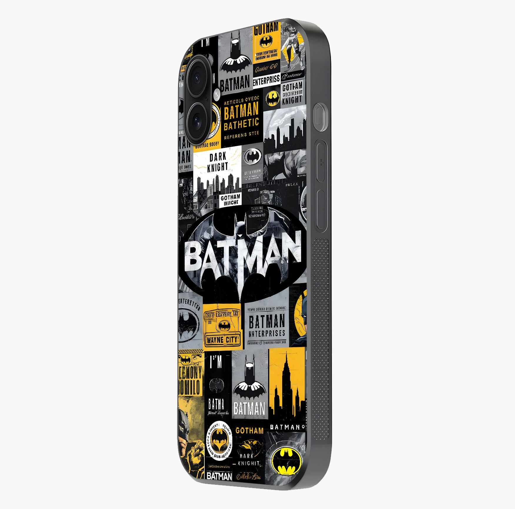Knight Gotham Rise Glass Case photographed in natural light showing reflective finish and design depth.