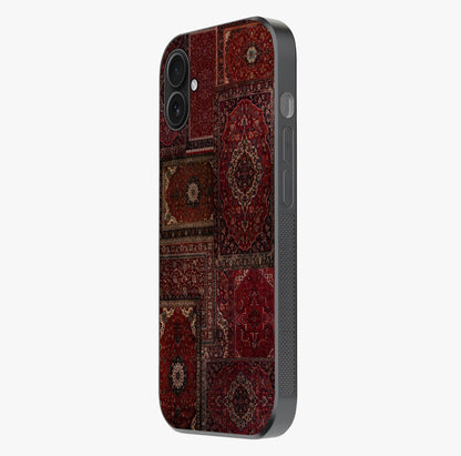 Persian Velvet Tale Glass Case photographed in natural light showing reflective finish and design depth.