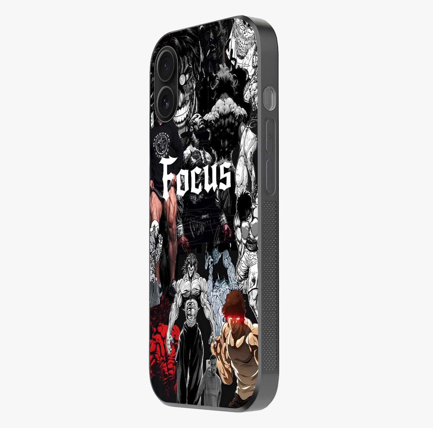 Relentless Power Focus Glass Case photographed in natural light showing reflective finish and design depth.