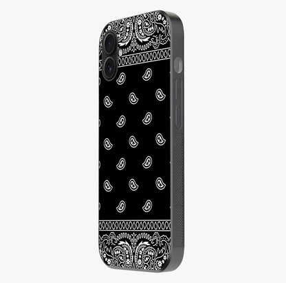 Retro Rebel Threads Glass Case photographed in natural light showing reflective finish and design depth.