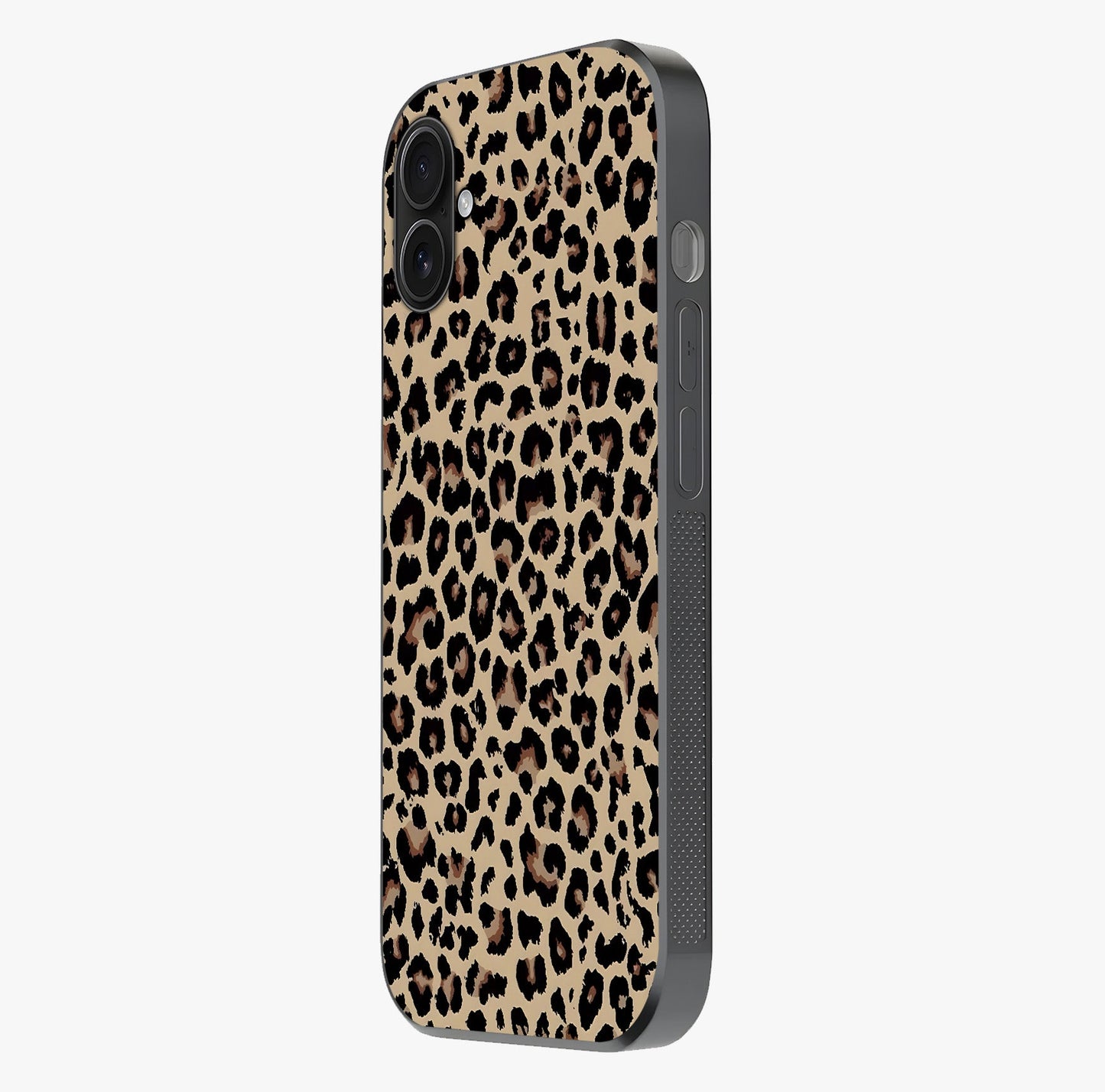 Savage Chic Pattern Glass Case photographed in natural light showing reflective finish and design depth.
