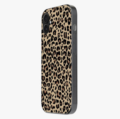Savage Chic Pattern Glass Case photographed in natural light showing reflective finish and design depth.