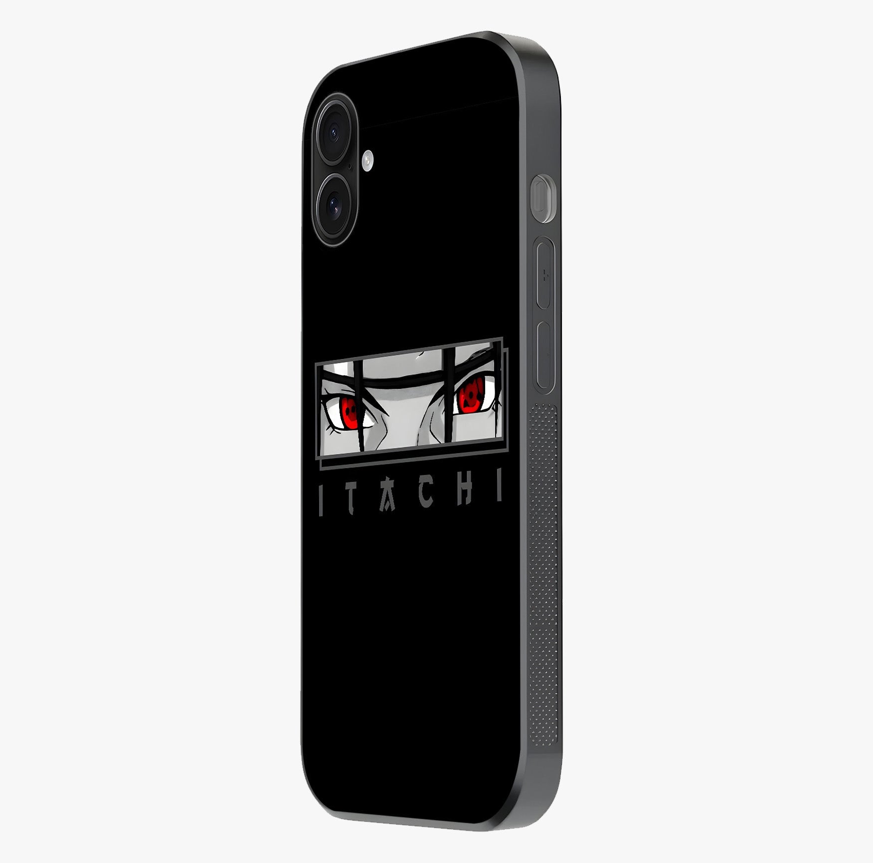Scarlet Gaze Dominance Glass Case photographed in natural light showing reflective finish and design depth.