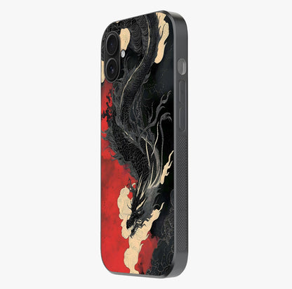 Shadow Dragon Fury Glass Case photographed in natural light showing reflective finish and design depth.