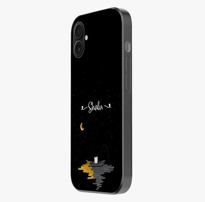 Silent Night Row Glass Case photographed in natural light showing reflective finish and design depth.