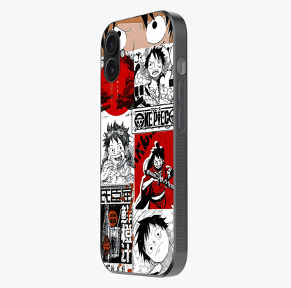 Strawhat Chaos Panels Glass Case photographed in natural light showing reflective finish and design depth.