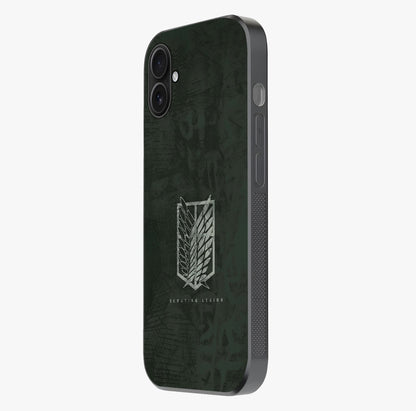 Wings Of Freedom Glass Case photographed in natural light showing reflective finish and design depth.