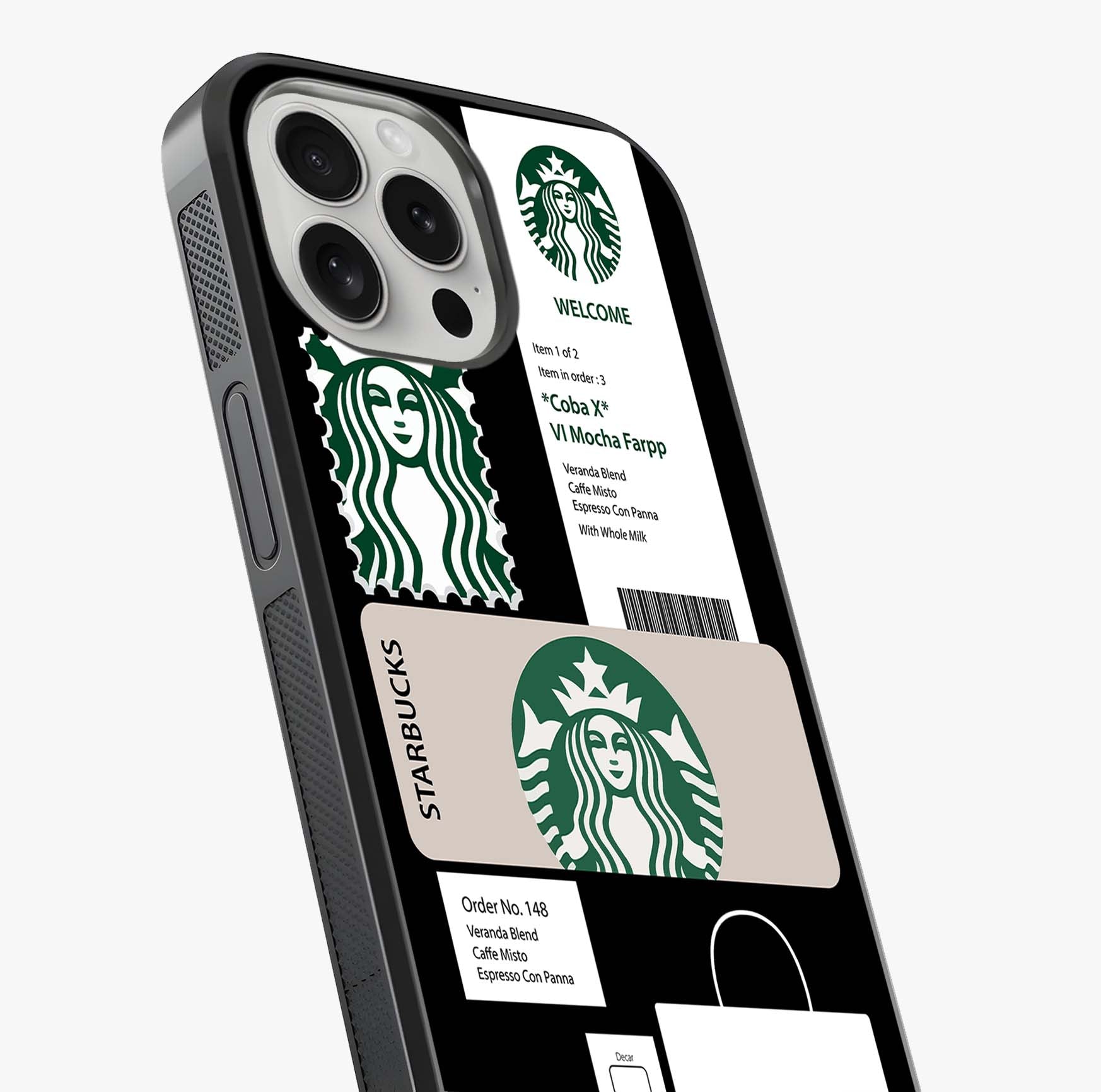 Starbucks Mocha Glass Case captured at a warm angle highlighting gloss, texture and premium glass finish.