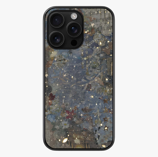 Aesthetic Astrolophia Glass Case showing full back design in clean flat view with glossy glass finish.