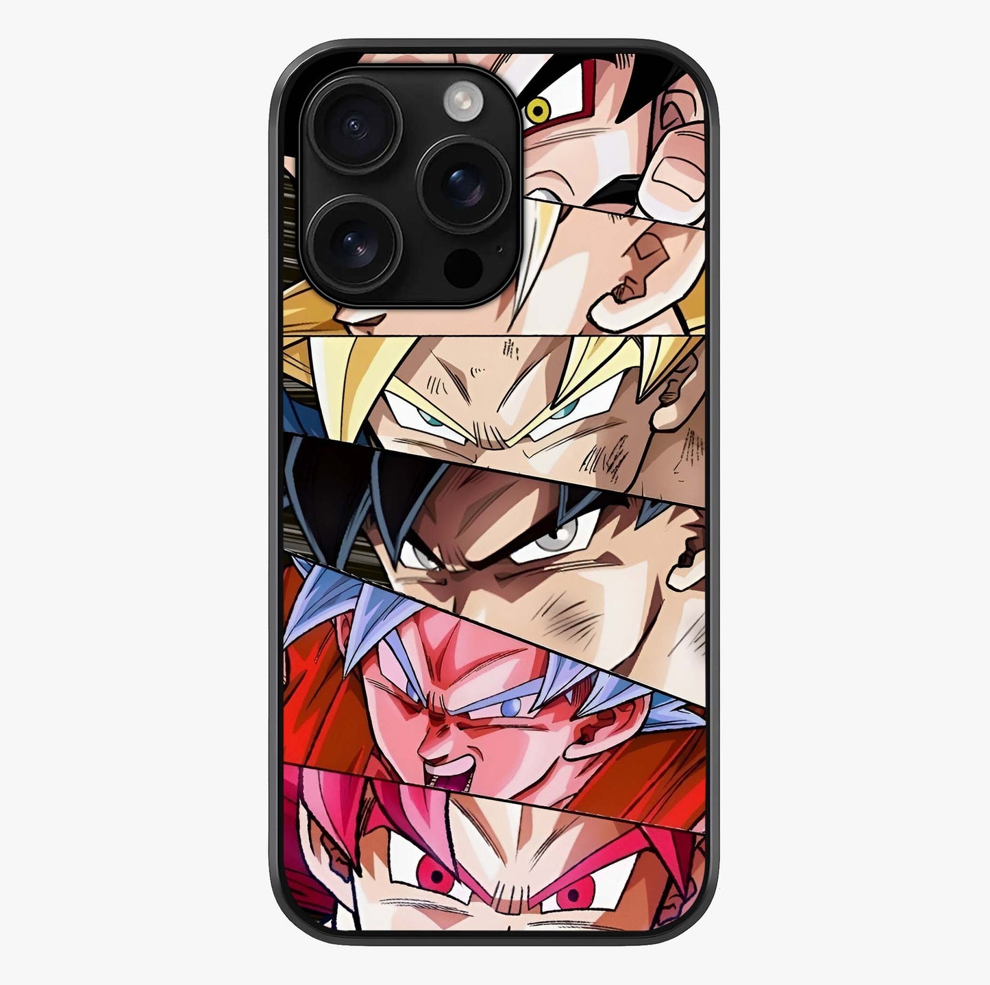Anime Character Glass Case showing full back design in clean flat view with glossy glass finish.