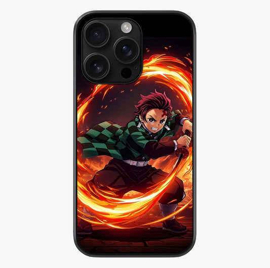Blazing Sword Resolve Glass Case showing full back design in clean flat view with glossy glass finish.