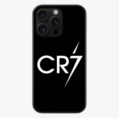 Cr7 Elite Strike Glass Case showing full back design in clean flat view with glossy glass finish.