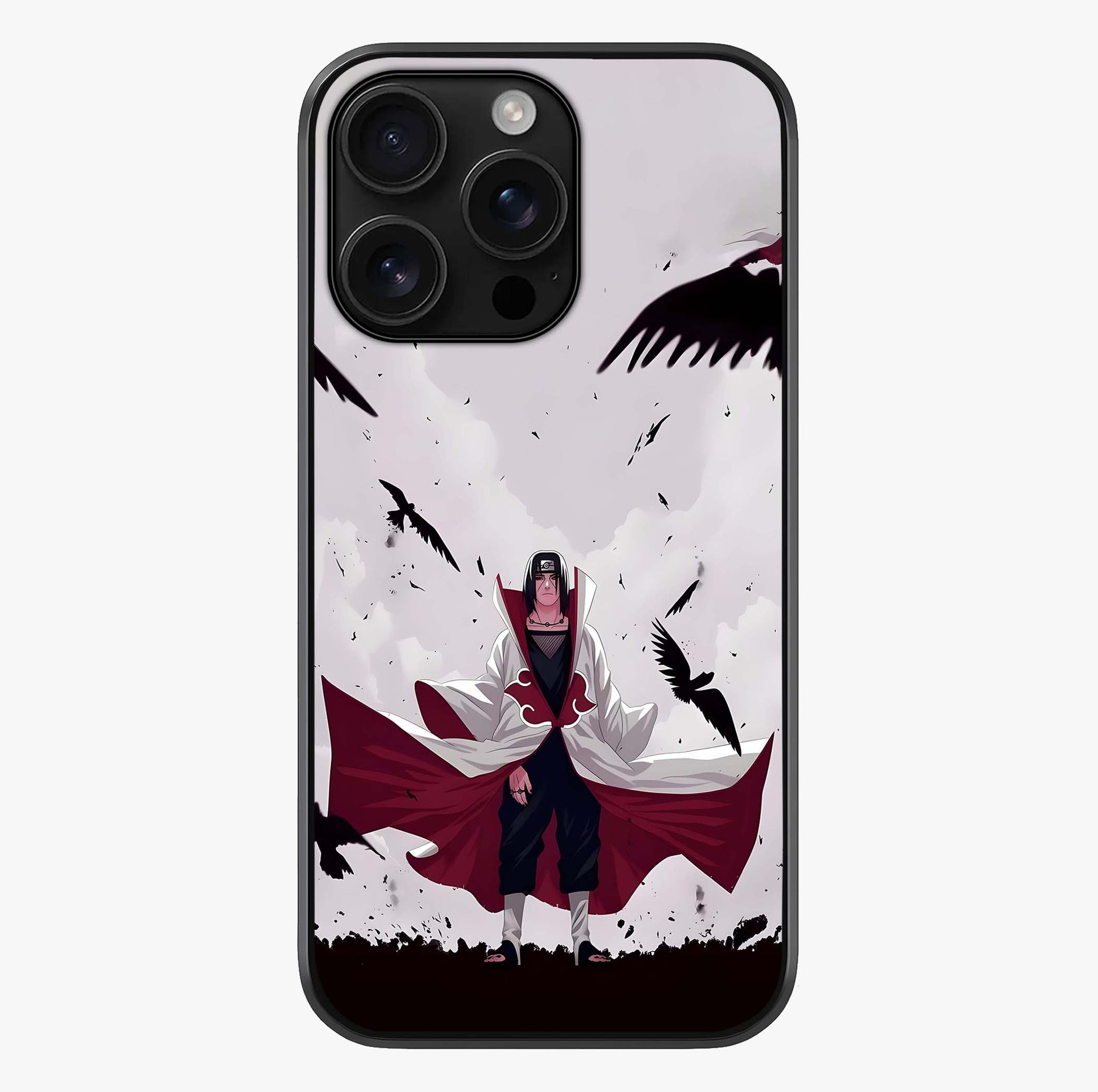 Crimson Crow Ascension Glass Case showing full back design in clean flat view with glossy glass finish.