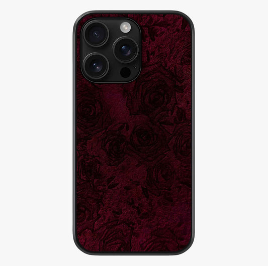 Crimson Fade Flow Glass Case showing full back design in clean flat view with glossy glass finish.