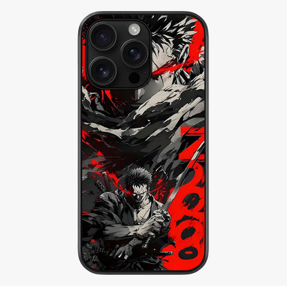 Demon Sword Resolve Glass Case showing full back design in clean flat view with glossy glass finish.
