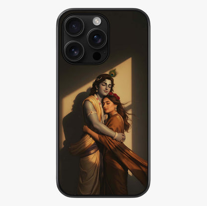 Divine Eternal Love Glass Case showing full back design in clean flat view with glossy glass finish.