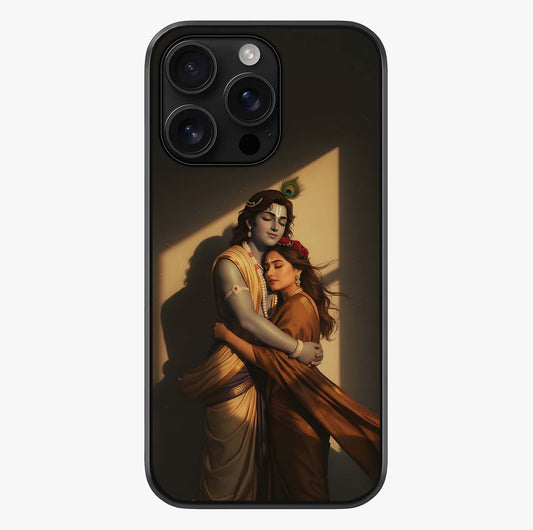 Divine Eternal Love Glass Case showing full back design in clean flat view with glossy glass finish.