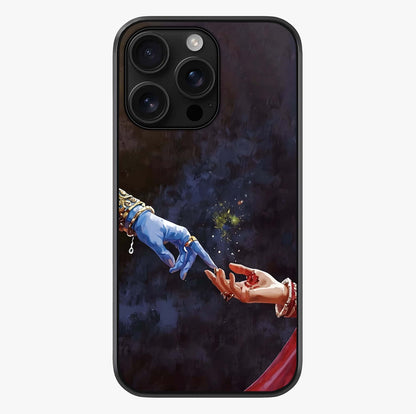 Divine Touch Eternal Glass Case showing full back design in clean flat view with glossy glass finish.