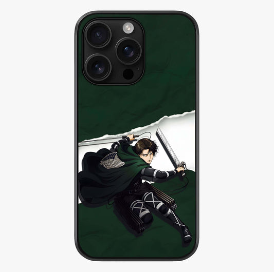 Emerald War Vanguard Glass Case showing full back design in clean flat view with glossy glass finish.