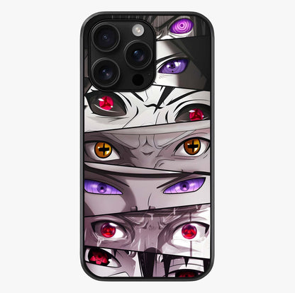 Eyes Of Destiny Glass Case showing full back design in clean flat view with glossy glass finish.