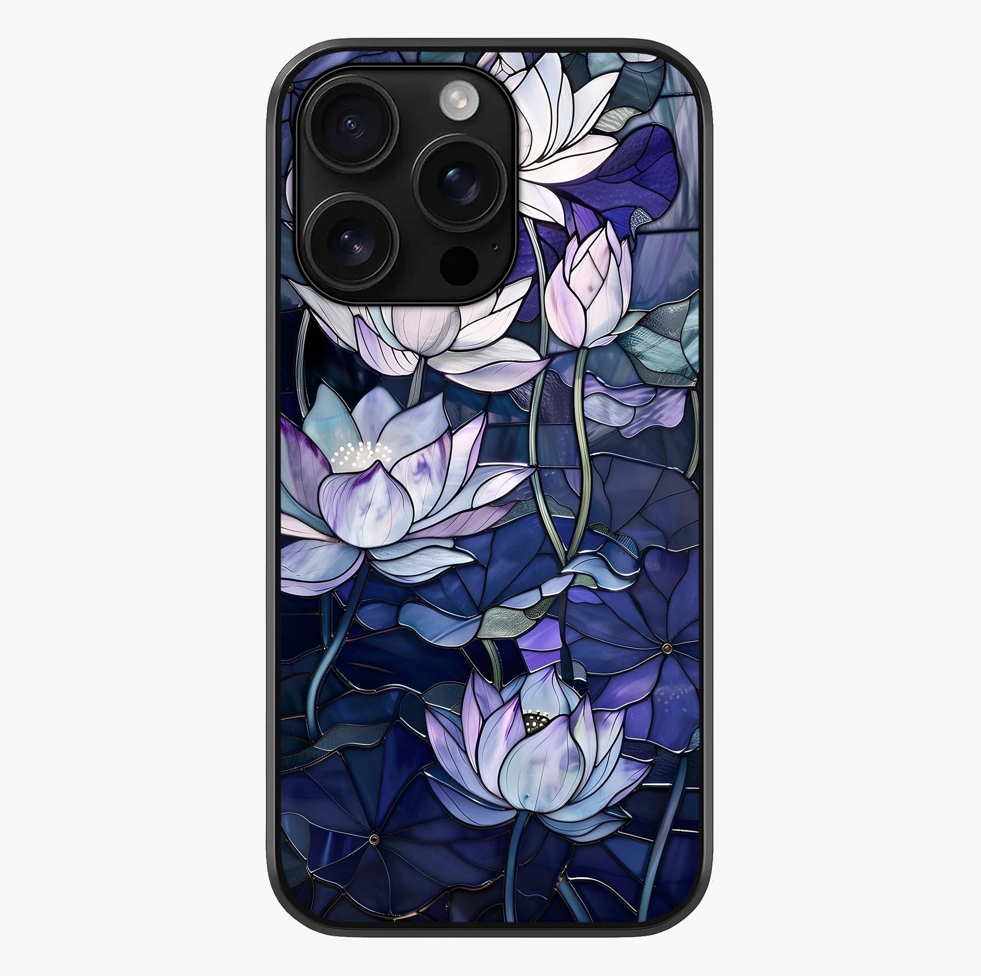 Gloss Petal Rush Glass Case showing full back design in clean flat view with glossy glass finish.