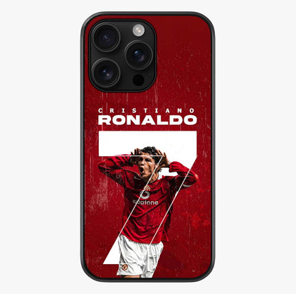 Goal Celebration Legacy Glass Case showing full back design in clean flat view with glossy glass finish.