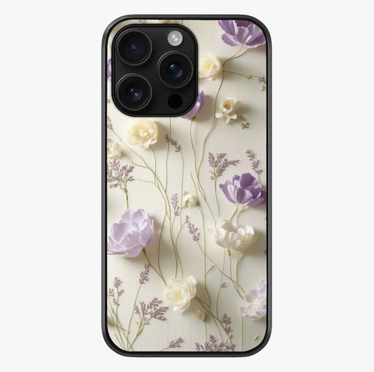Lilac Breeze Harmony Glass Case showing full back design in clean flat view with glossy glass finish.