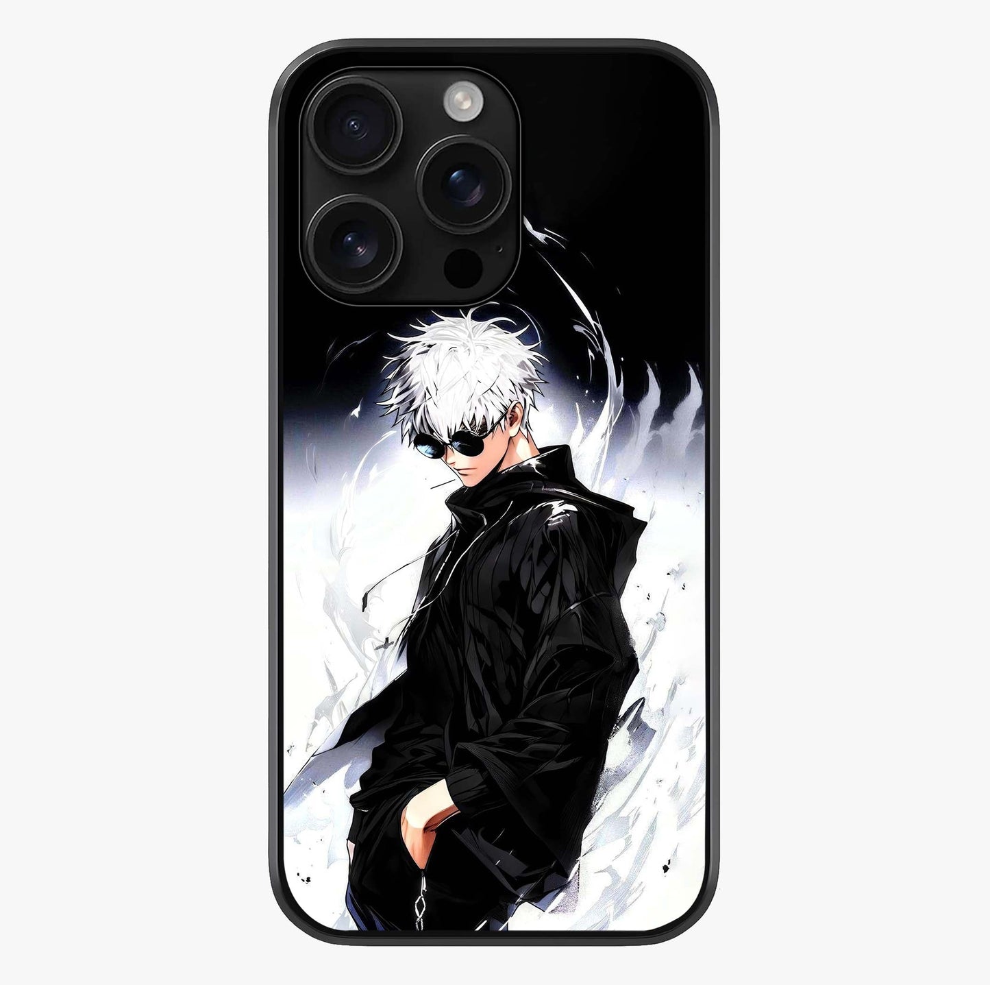 Limitless Shadow King Glass Case showing full back design in clean flat view with glossy glass finish.