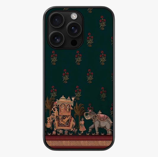 Macmerise Glass Case showing full back design in clean flat view with glossy glass finish.