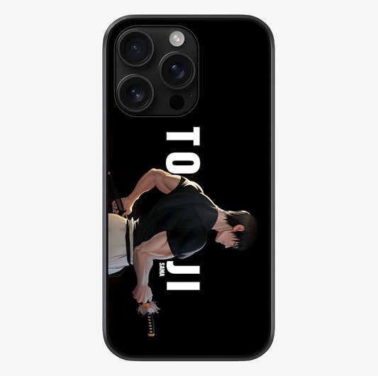 Midnight Blade Resolve Glass Case showing full back design in clean flat view with glossy glass finish.